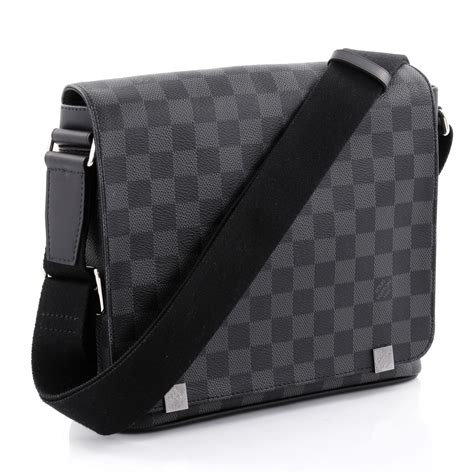 louis vuitton district nm messenger bag damier graphite pm